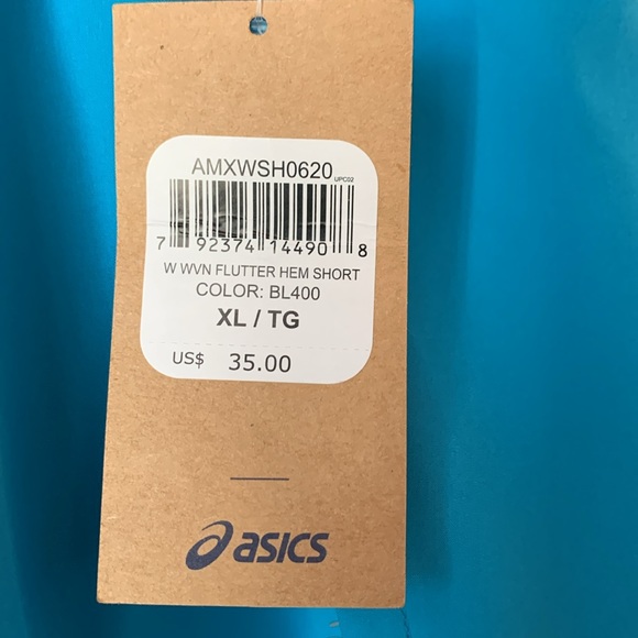 ASICS LADIES BLUE RUNNING SHORTS - Picture 3 of 9